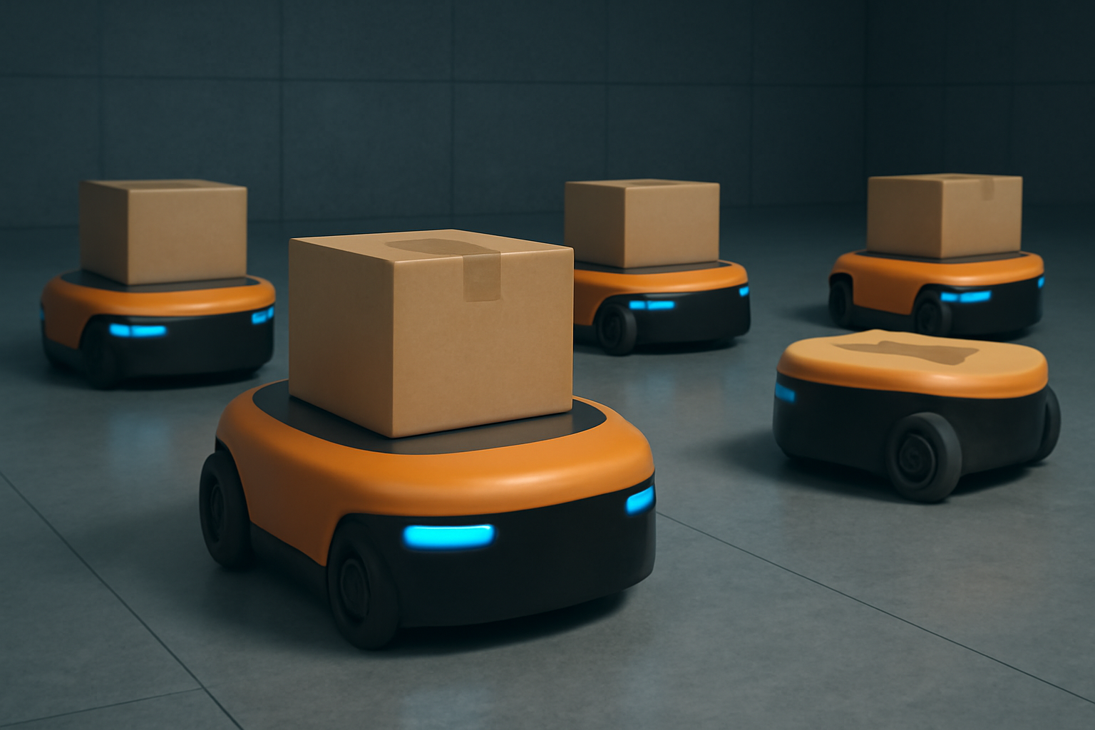 Dozens of Autonomous Robot picking systems working in Sync