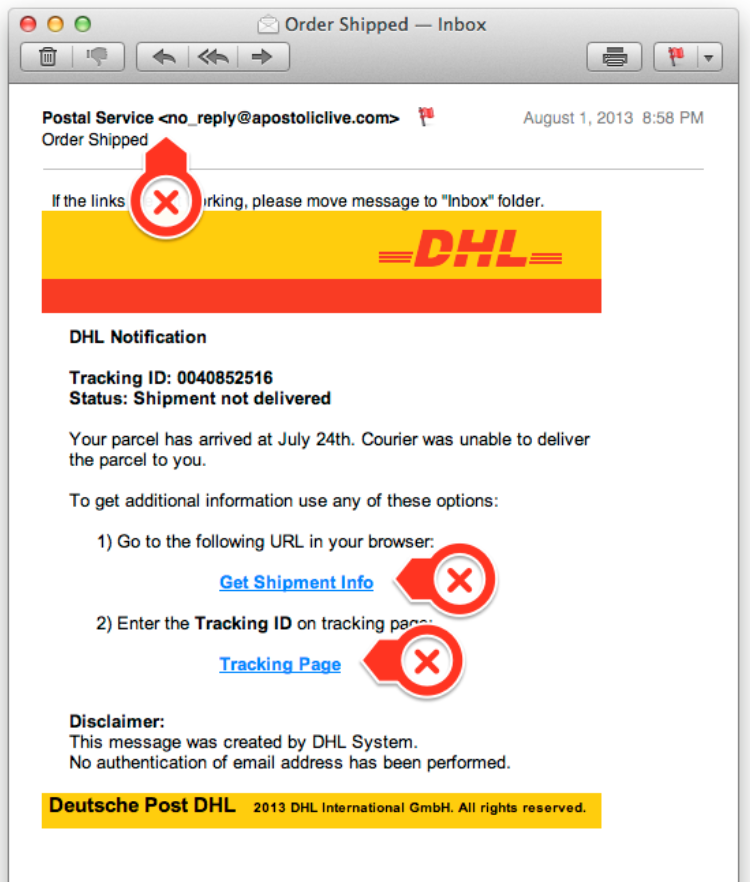 A screenshot of a mail
Description automatically generated