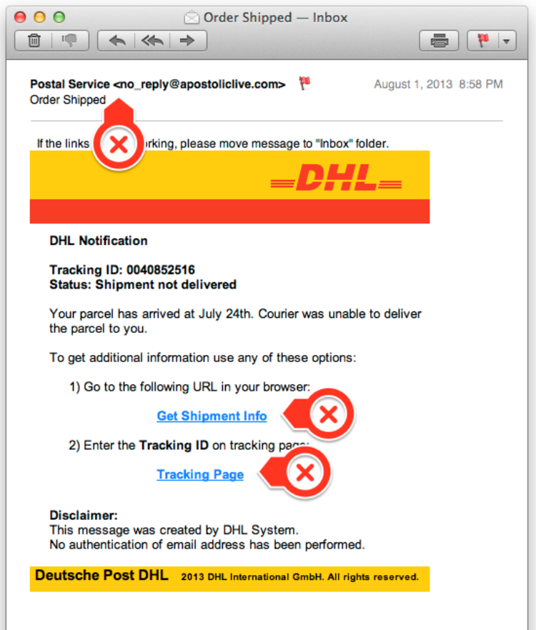 A screenshot of a mail

Description automatically generated