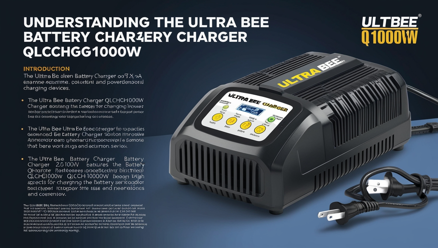 Ultra Bee Battery Charger QLCHG1000W