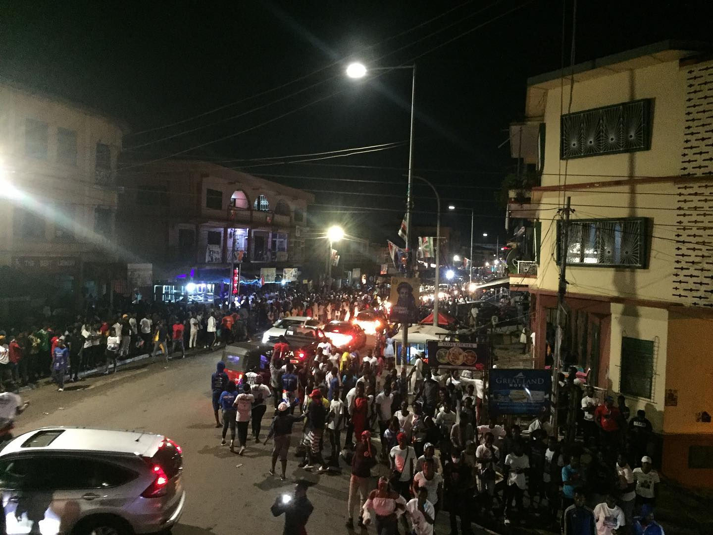 Bantama high street. Credit: Angel fm on Facebook.