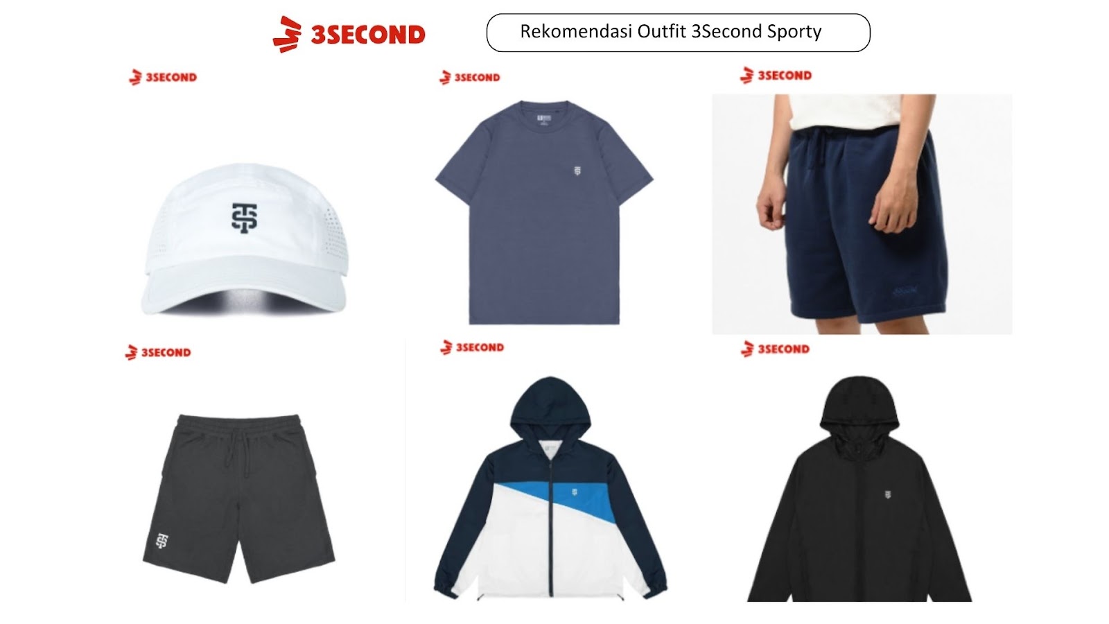 oufit 3second sporty untuk trail run