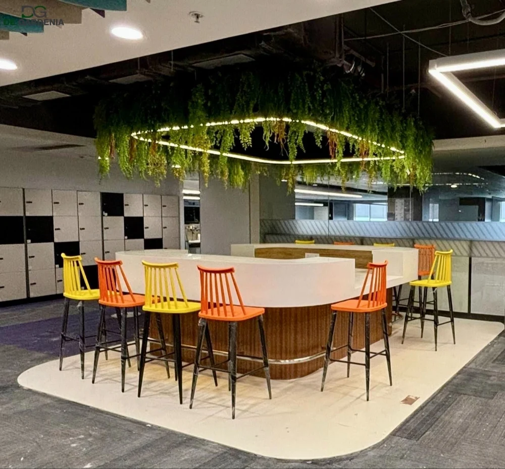 Artificial Plants and Creepers Decored with Co working space