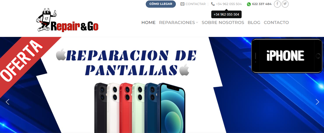 Reparación de iPhone en Valencia para reemplazo de pantalla táctil.
