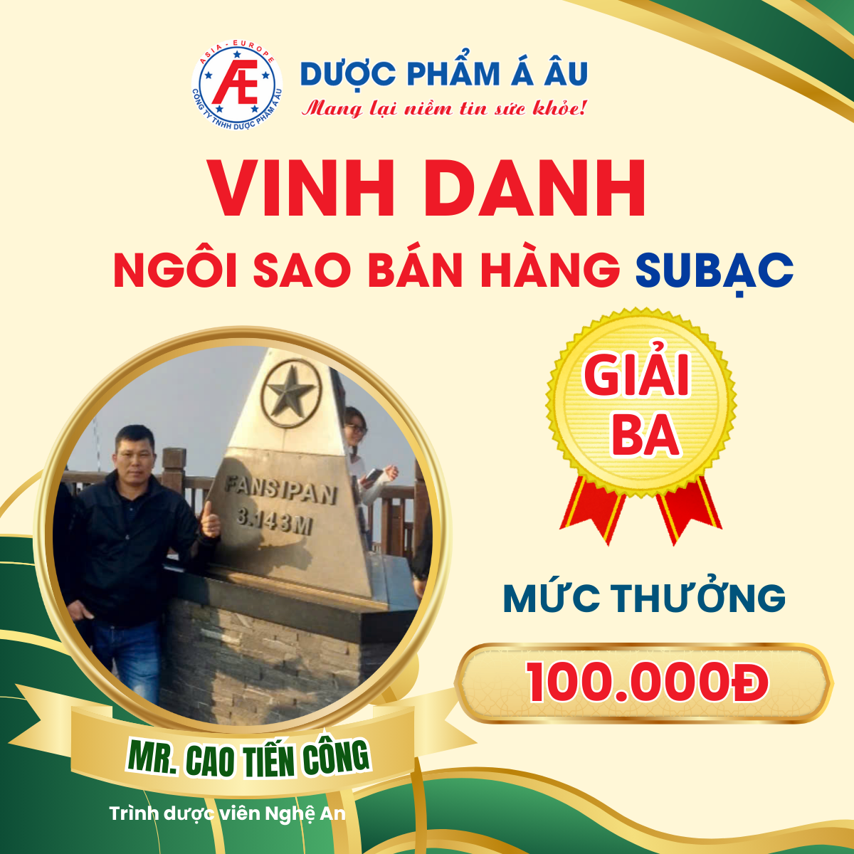 Giải ba: Cao Tiến Công - TDV Nghệ An