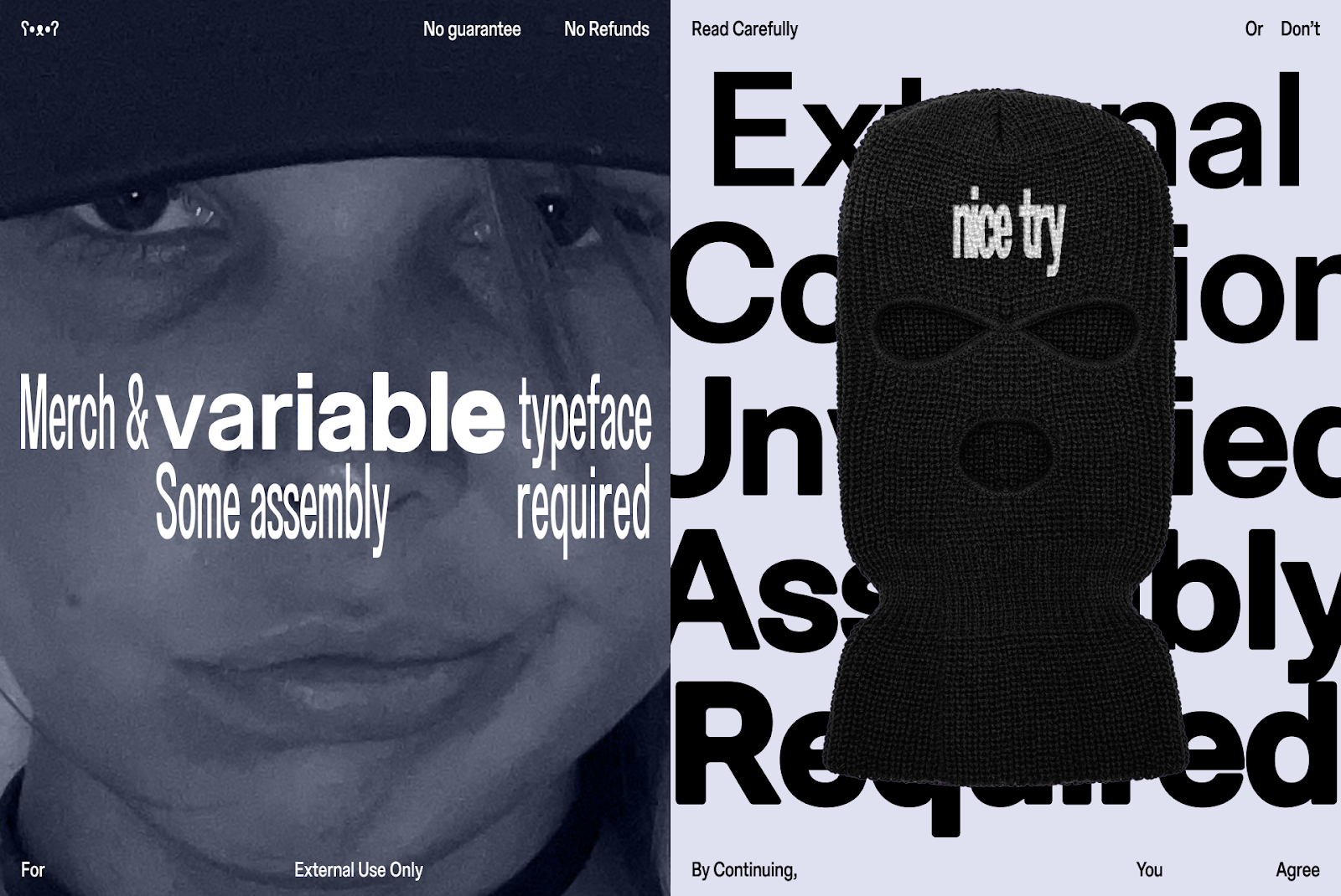 Image from the Blurring Lines: Nice Try's Branding & Variable Type article on Abduzeedo
