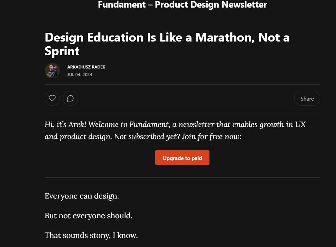 product design newsletter