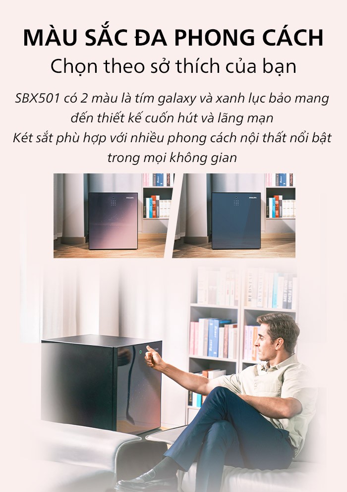 2 màu sắc phong cách là tím galaxy và xanh lục bảo