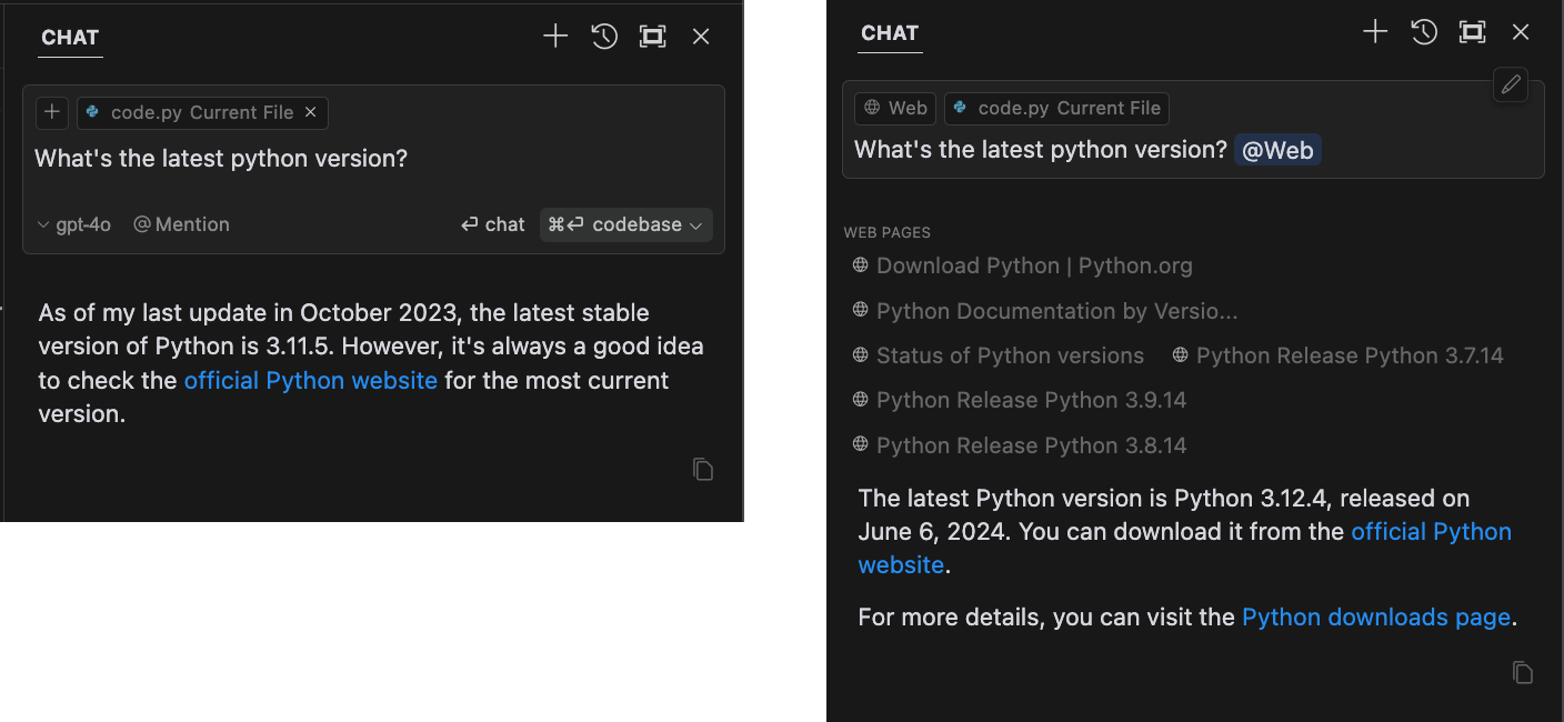 Yêu cầu phiên bản python mới nhất