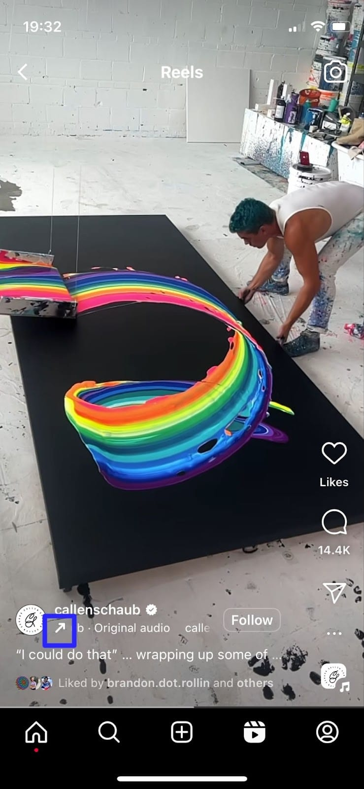 Trending audio icon with arrow