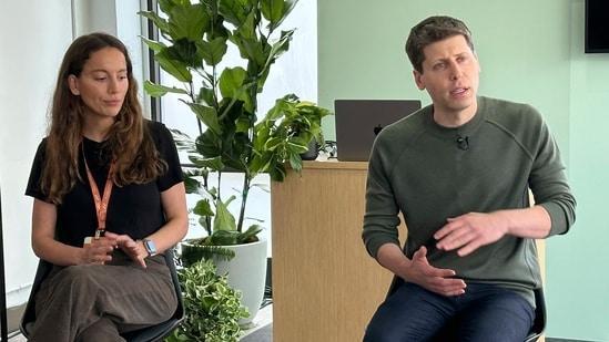 FILE - Sam Altman, right, CEO of ChatGPT maker OpenAI, and Mira Murati, chief technology officer, appear at OpenAI DevDay, OpenAI's first developer conference, on Nov. 6, 2023 in San Francisco. (AP Photo/Barbara Ortutay, File)(AP)