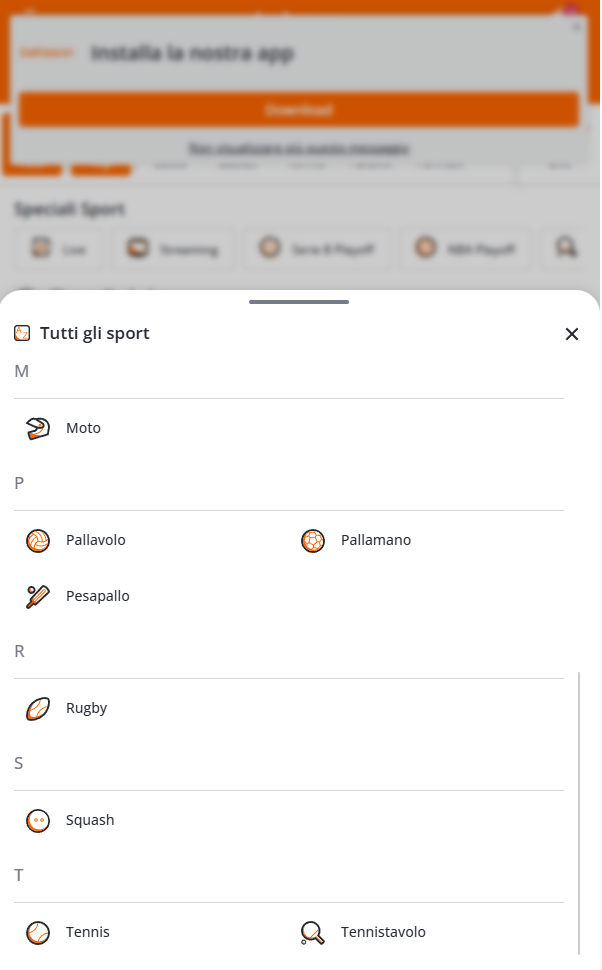 Betsson: palinsesto, quote e mercati di scommessa