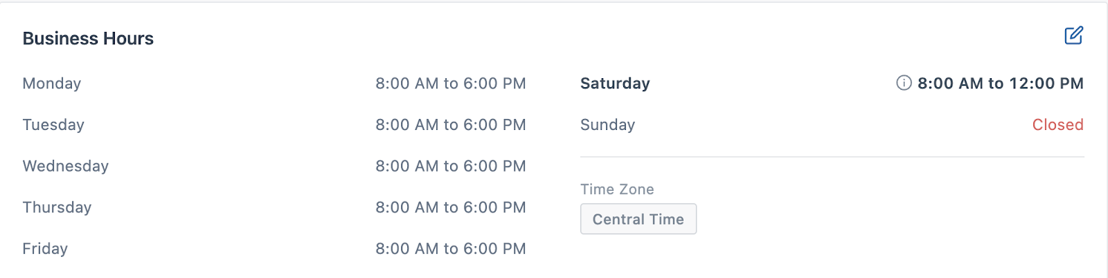 Experience.com Professional Listings Management Dashboard for updating business hours