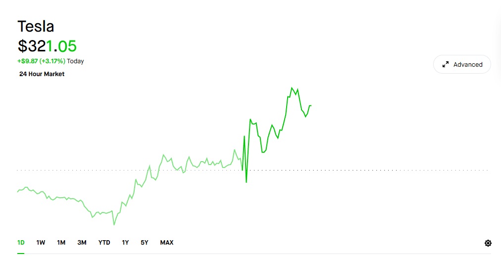 Robinhood Tesla Stock Overview