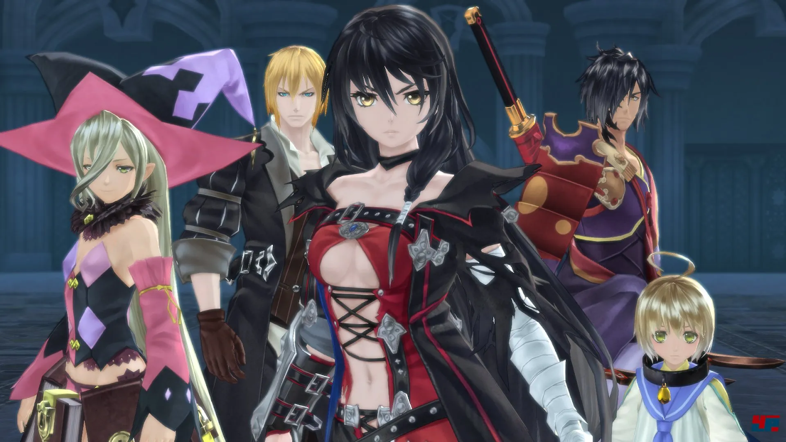  In-game Picture of Tales of Berseria with its characters, One of the best anime games on PS4. 