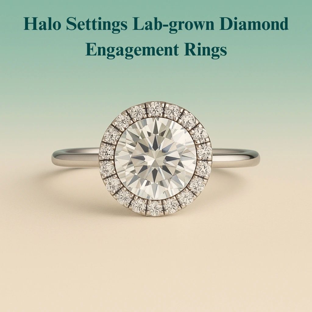 Halo Settings Lab-Grown Diamond Engagement Rings