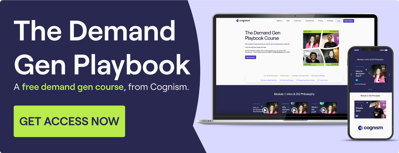 The demand gen playbook, by Cognism. Read now!