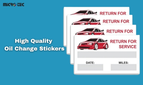 how do oil change stickers work