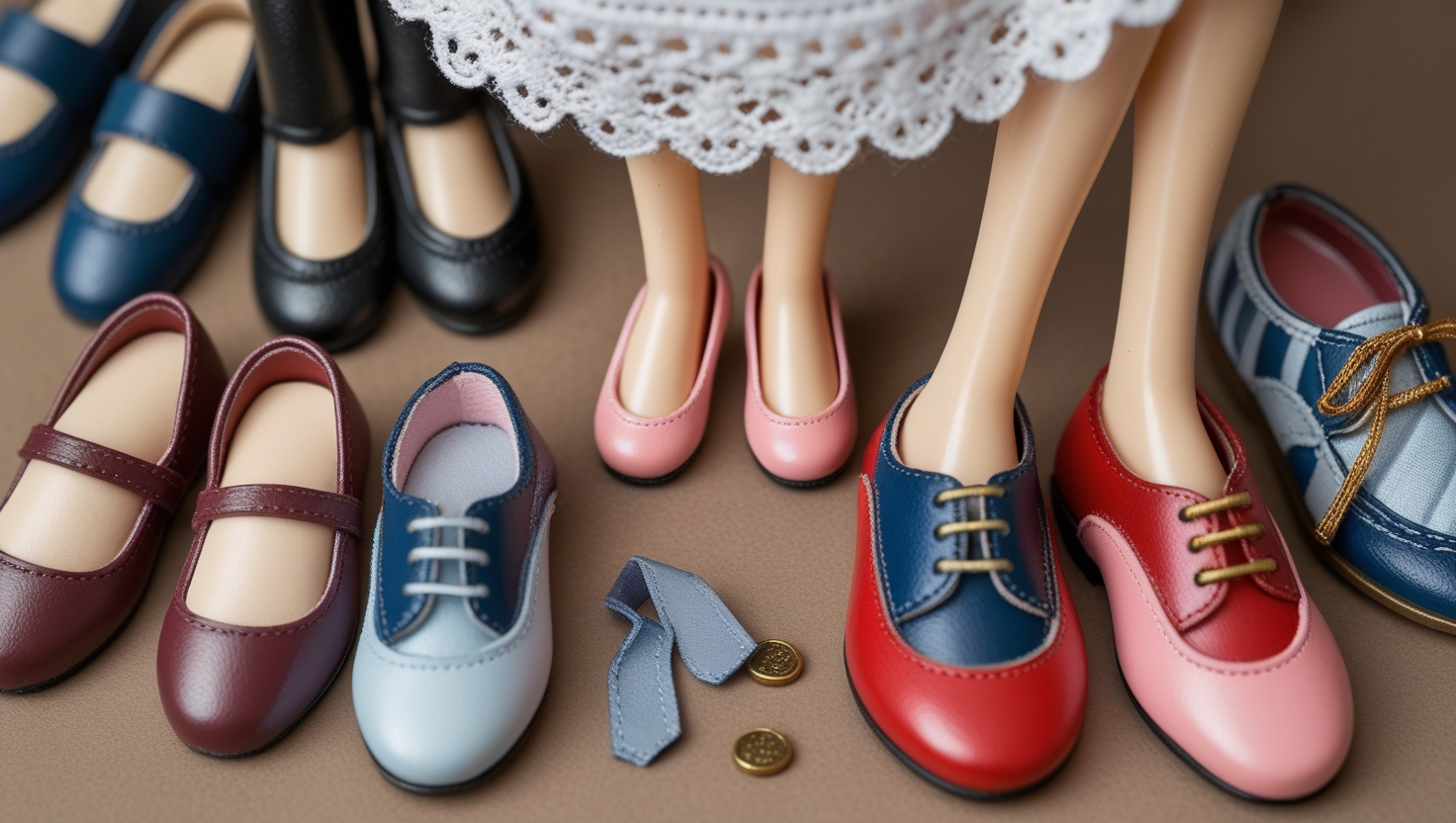 1/6 Scale Female Flat Shoes