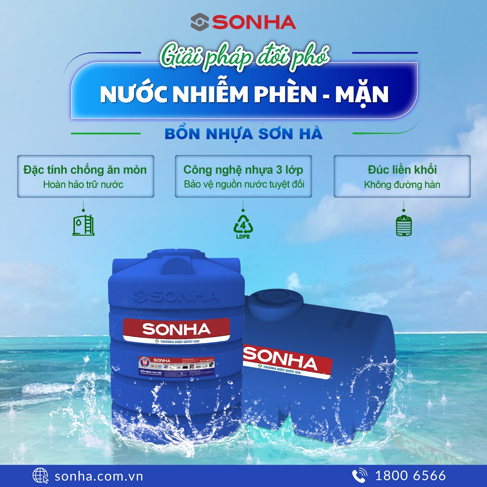 Bồn nhựa Sơn Hà – Bí quyết giữ nước sạch, bền lâu theo năm tháng