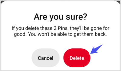 delete pins