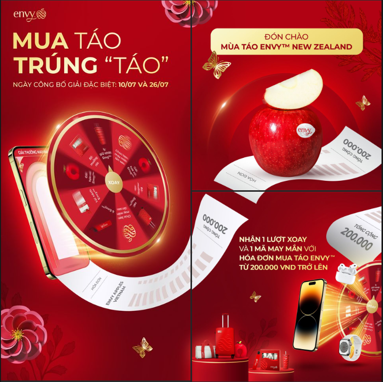 Thanh toán hoá đơn 200k tham dự chương trình của Envy Apple - Mua táo trúng "táo"