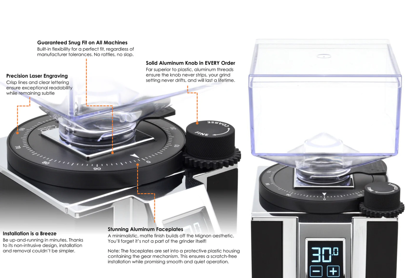 A picture of ARO Espresso Grinder Setting Dial for Eureka Mignon 