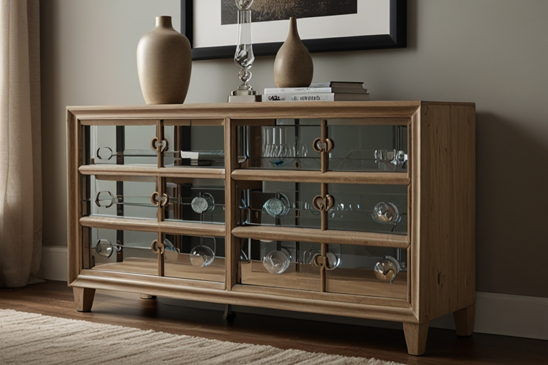 Glass Spindle Dresser