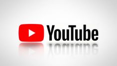 This contains an image of youtube logo  shown in black and red on a white background, with its reflection