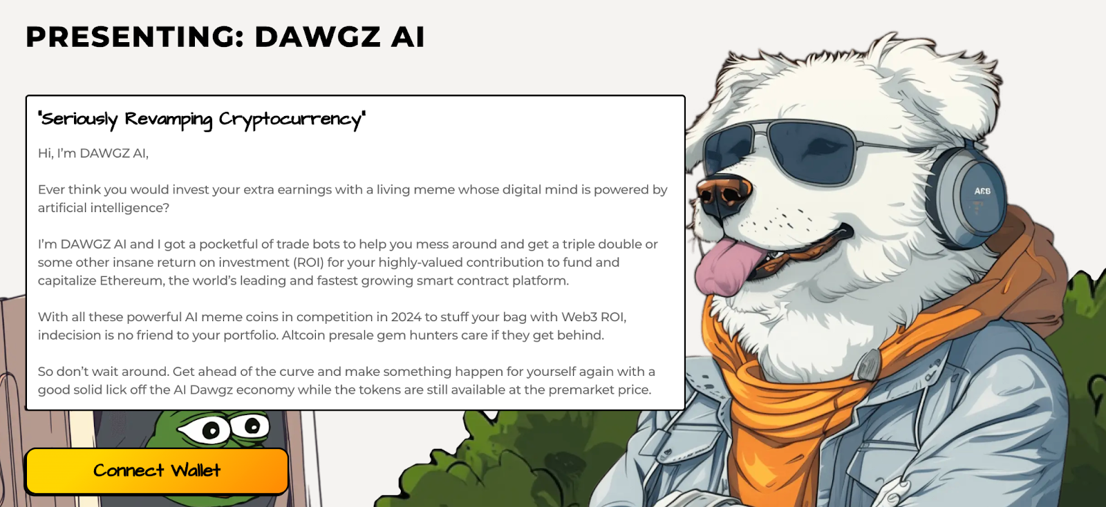 Comparison chart of XRP and Dawgz AI