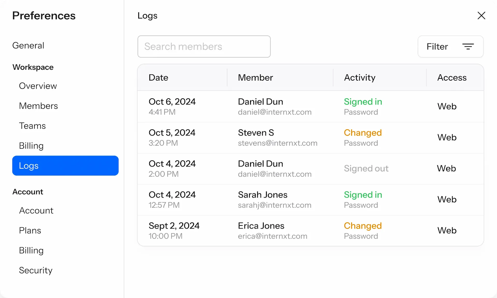 Internxt cloud storage for business plans