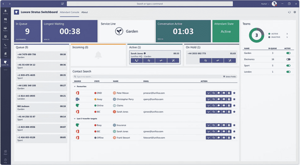 Luware contact center for Microsoft Teams