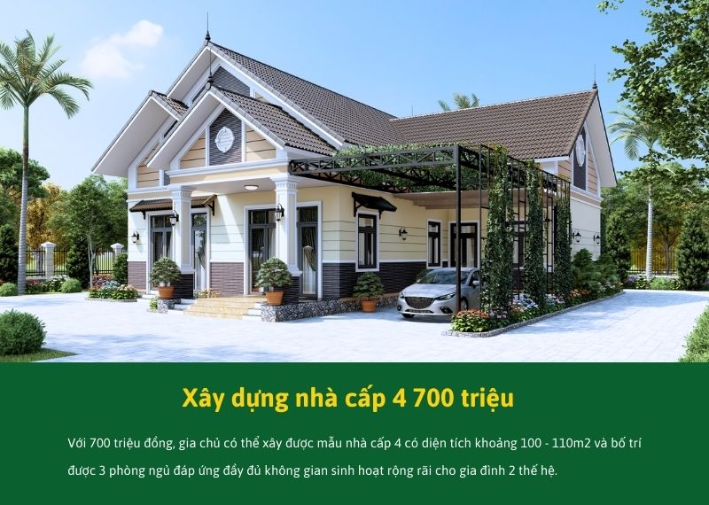 Xây dựng nhà cấp 4 với 700 triệu Xây dựng Nhất Tín