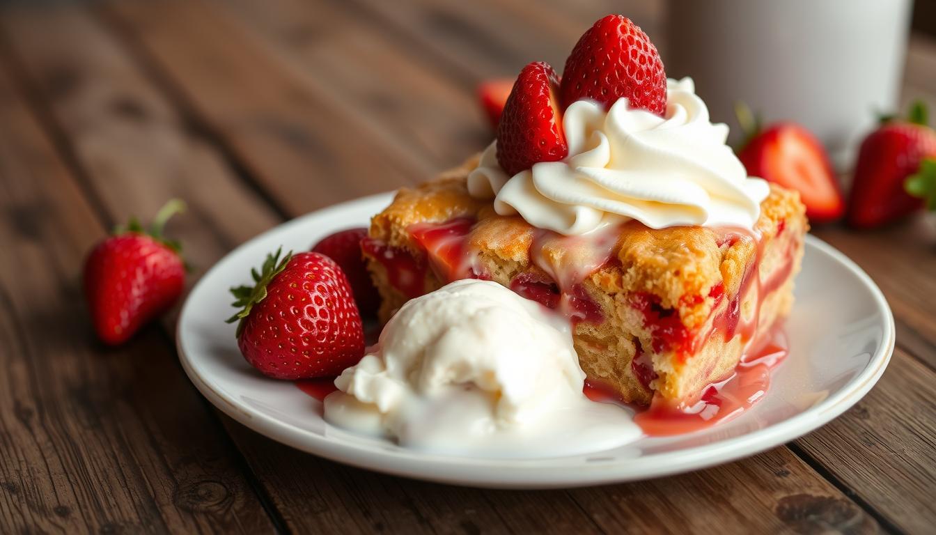 strawberry dump cake