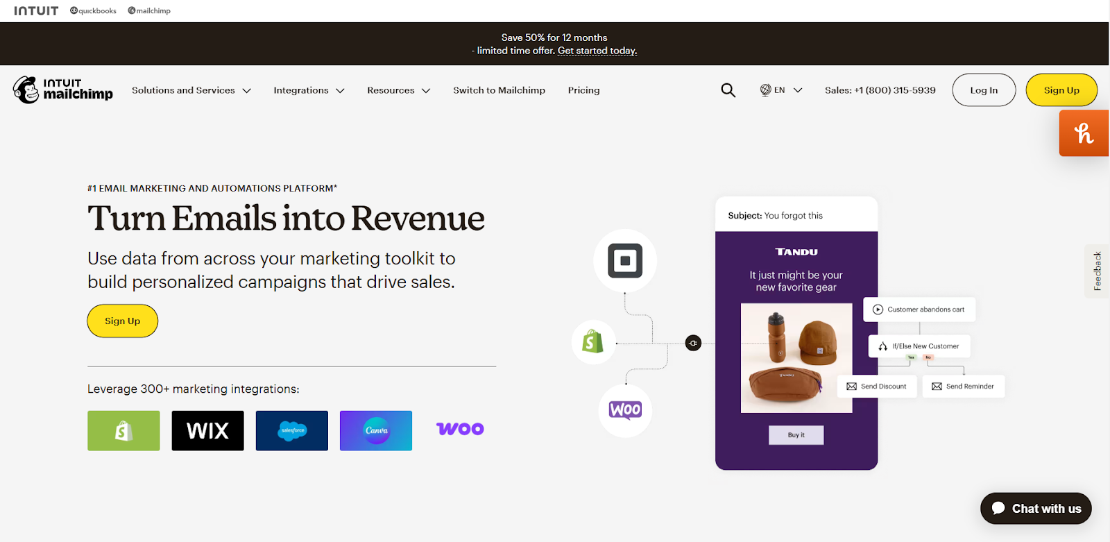 MailChimp Homepage