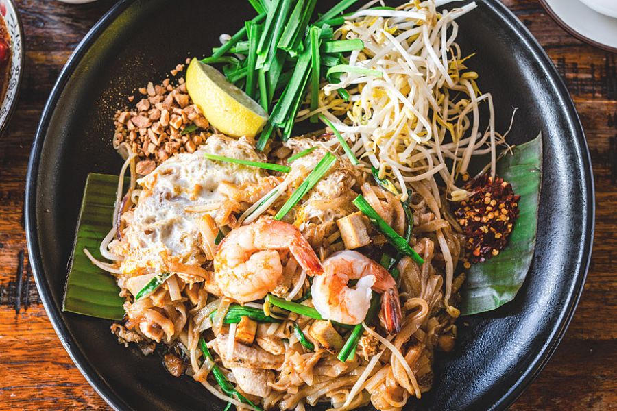 Pad Thai is a beloved dish that frequently appears on Thai New Year dining tables. 