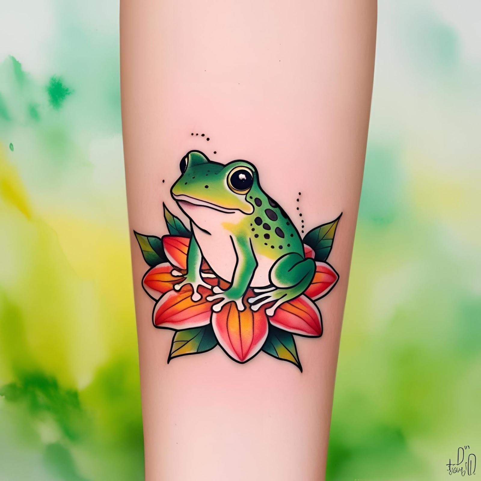 Frog Tattoo Cute
