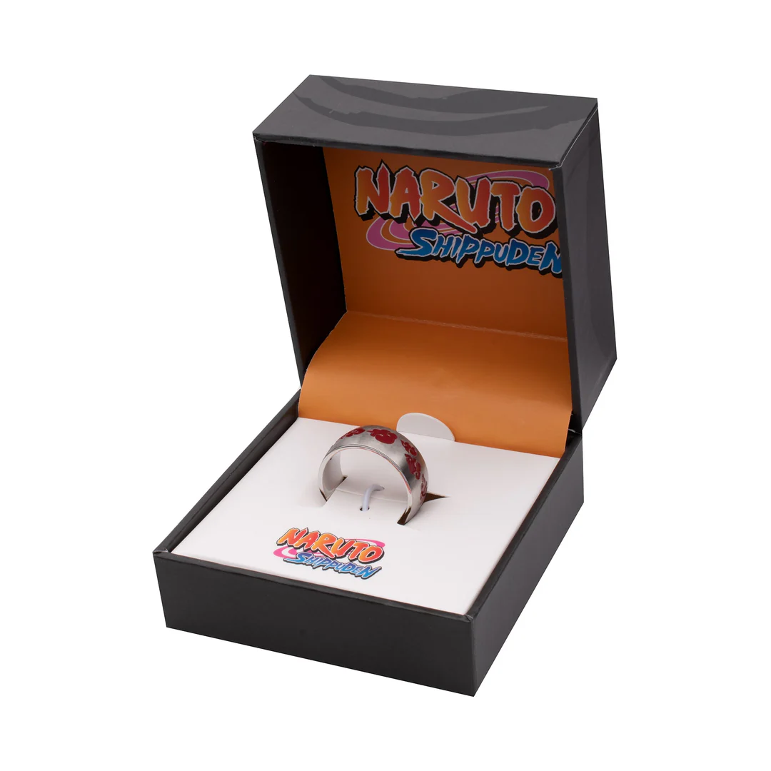 Naruto rings Akatsuki red cloud symbol ring