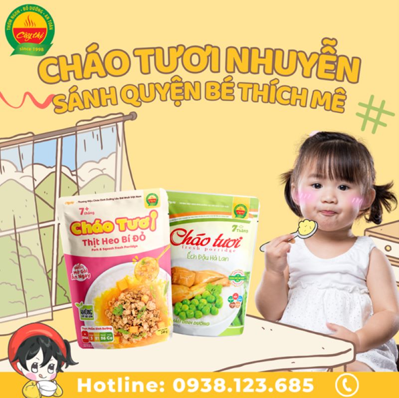 cháo tươi cho bé có tốt không