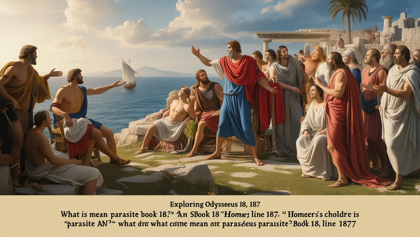 What is Mean Parasite an in Odysseus Book 18 187