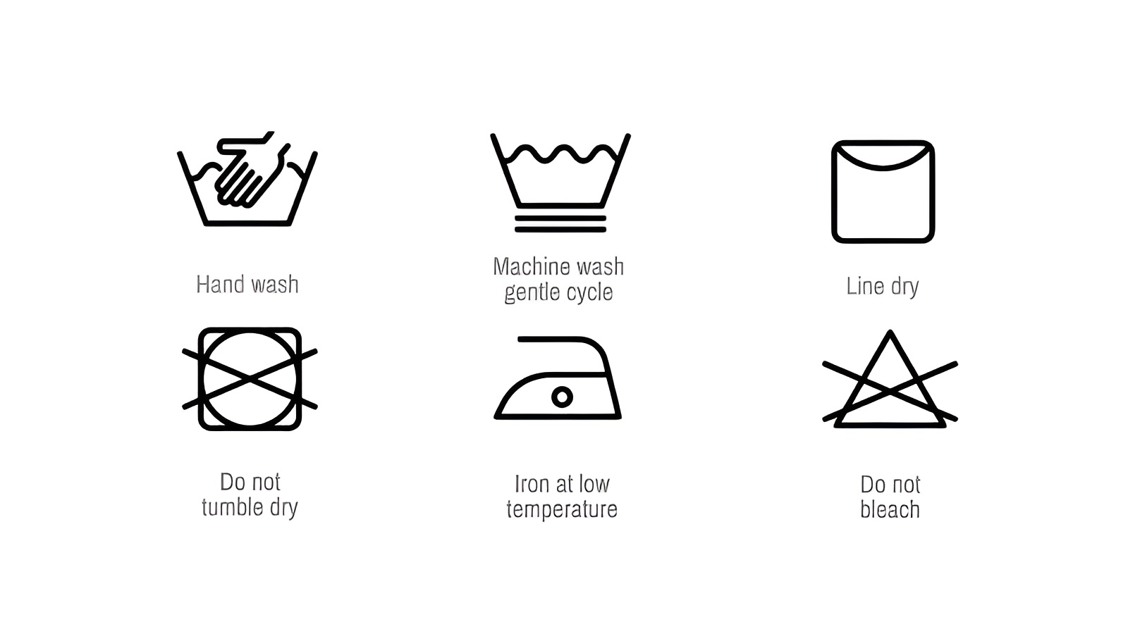 viscose care label symbols