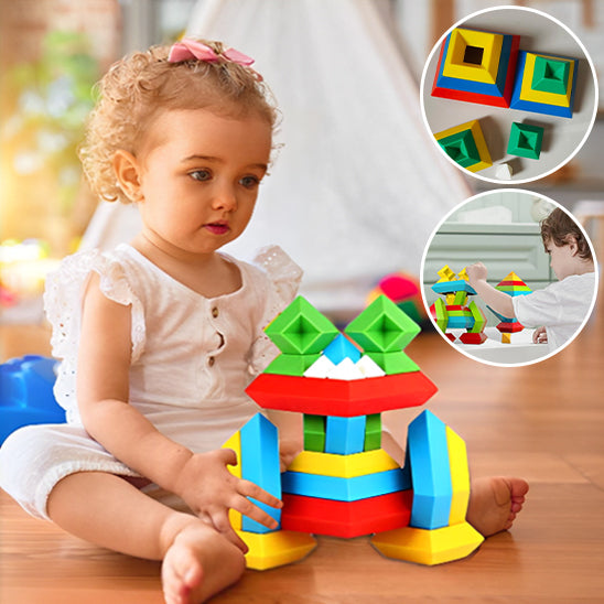 jeu de construction montessori un enfant joue avec ce jeu de construction