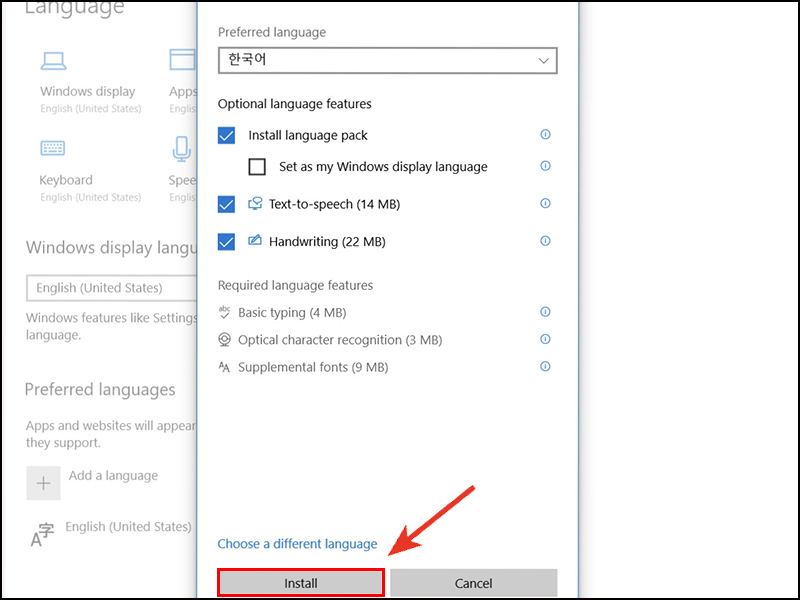 Nhấn vào Install