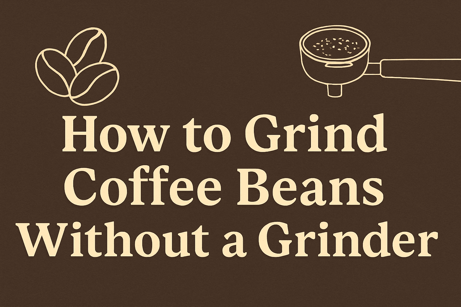 how to grind coffee beans without a grinder