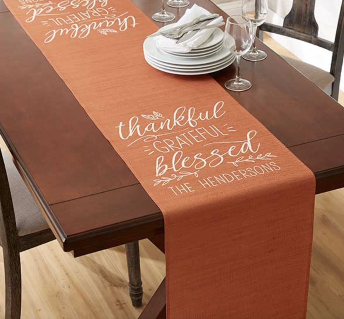 Personalized Thanksgiving Table Runner