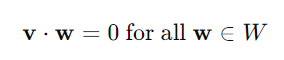 Orthogonal Complements and Subspaces