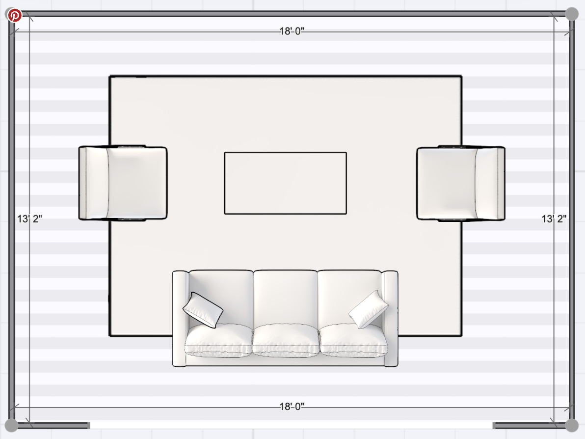 Airbnb couch layout