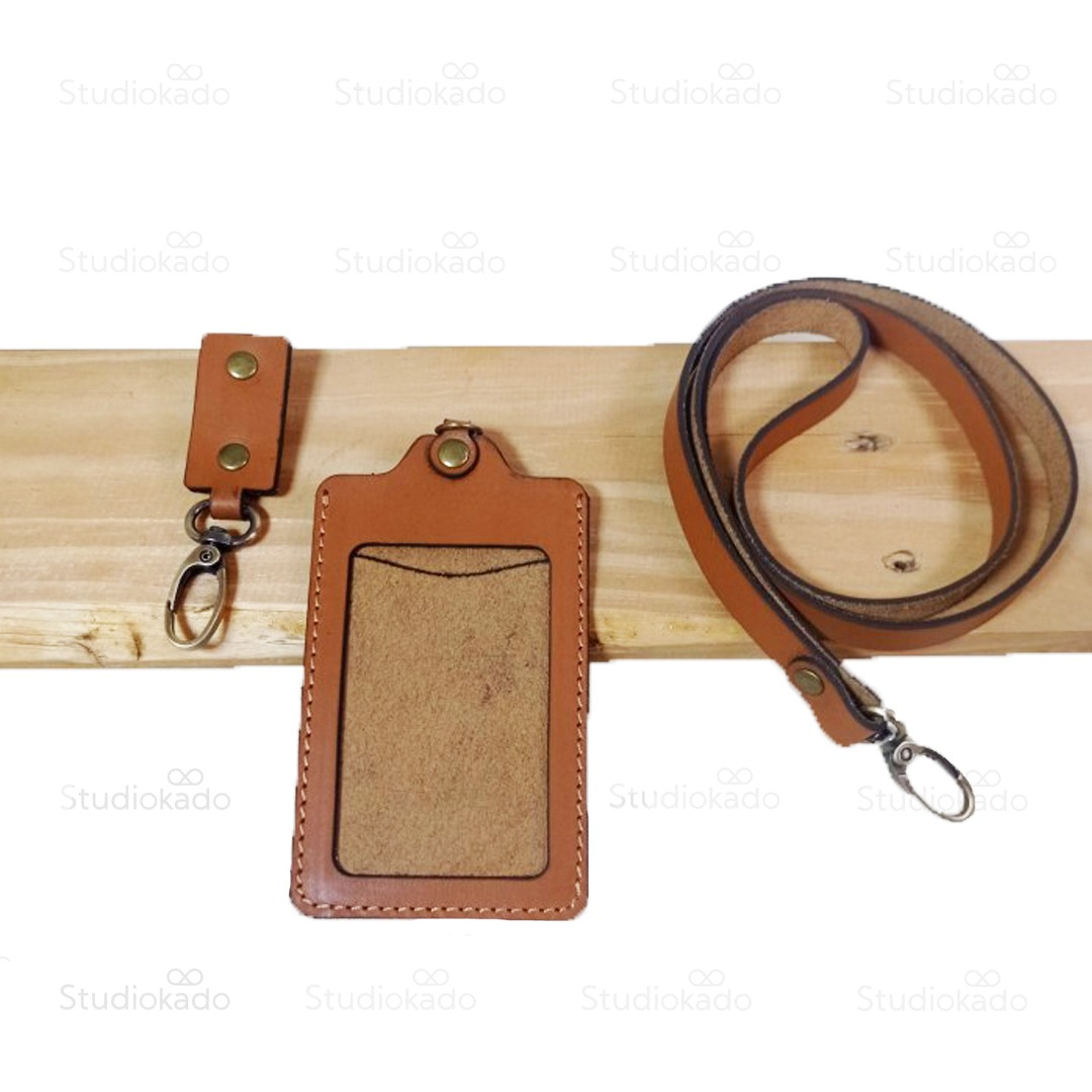 lanyard ID kulit