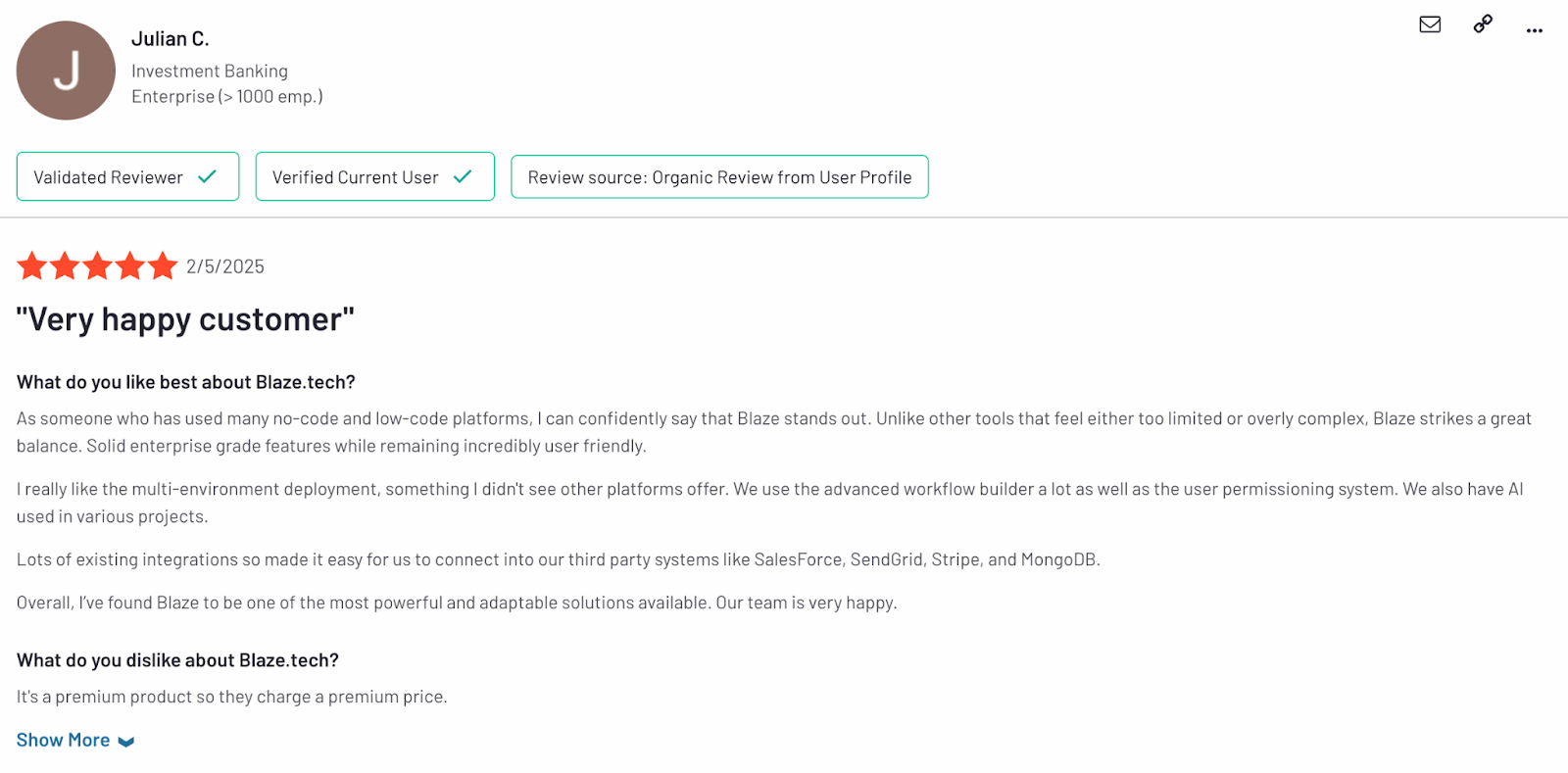 Blaze.tech Ratings and Customer Reviews: