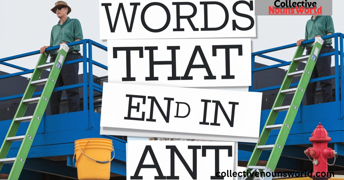 Words that end in ant